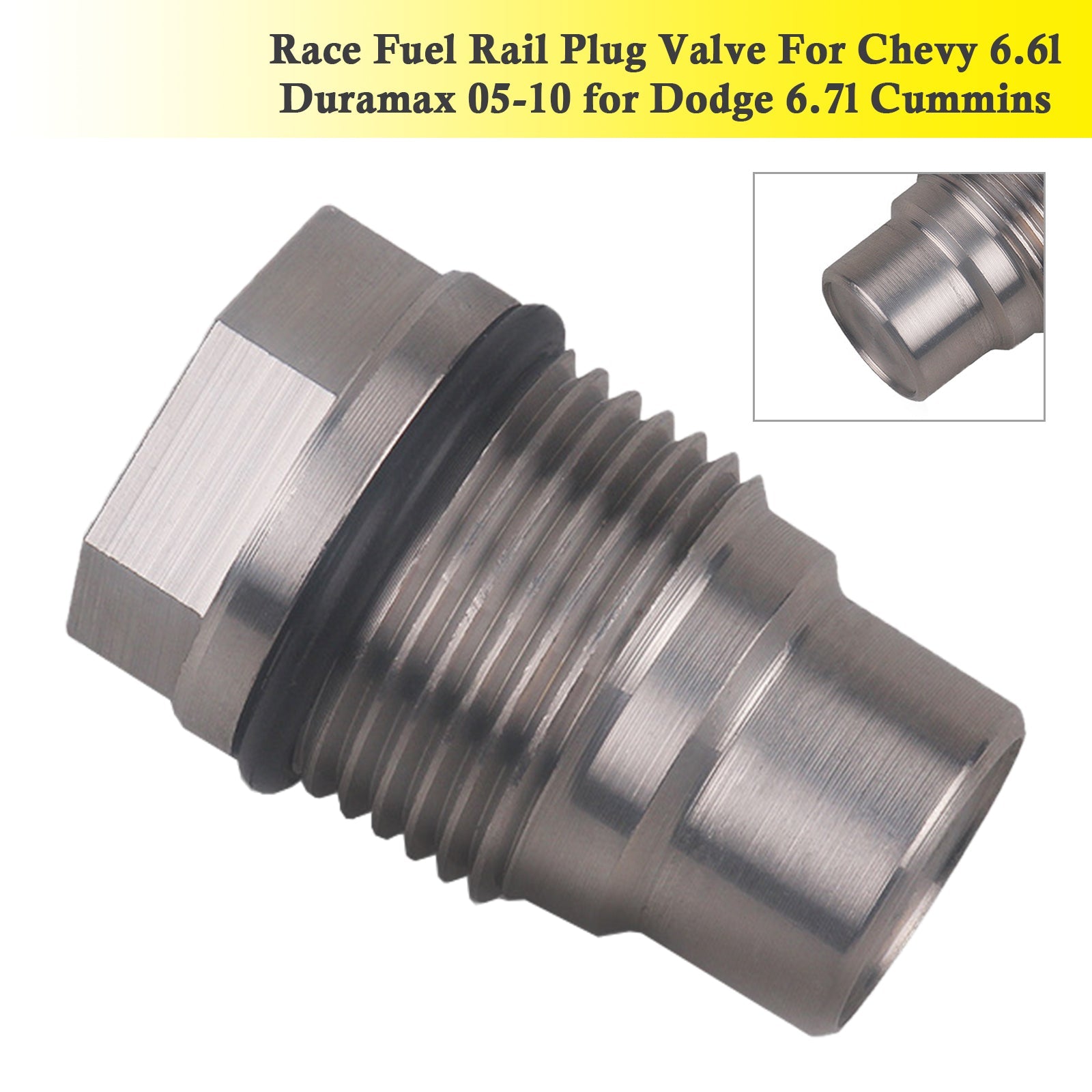 Race Fuel Rail Plug Valve For Chevy 6.6l Duramax 05-10 for Dodge 6.7l Cummins
