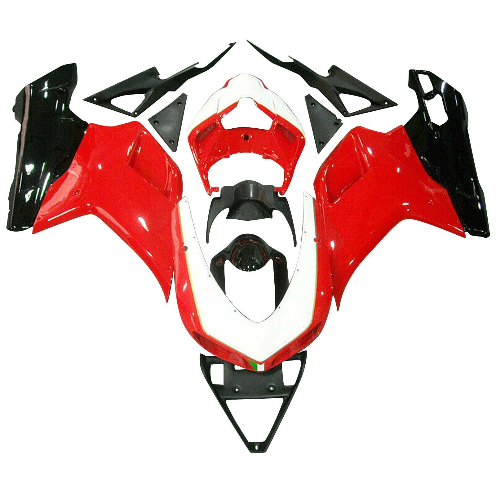 2007-2012 Ducati 1098 848 1198 Red ABS Plastic Fairing Bodywork #19