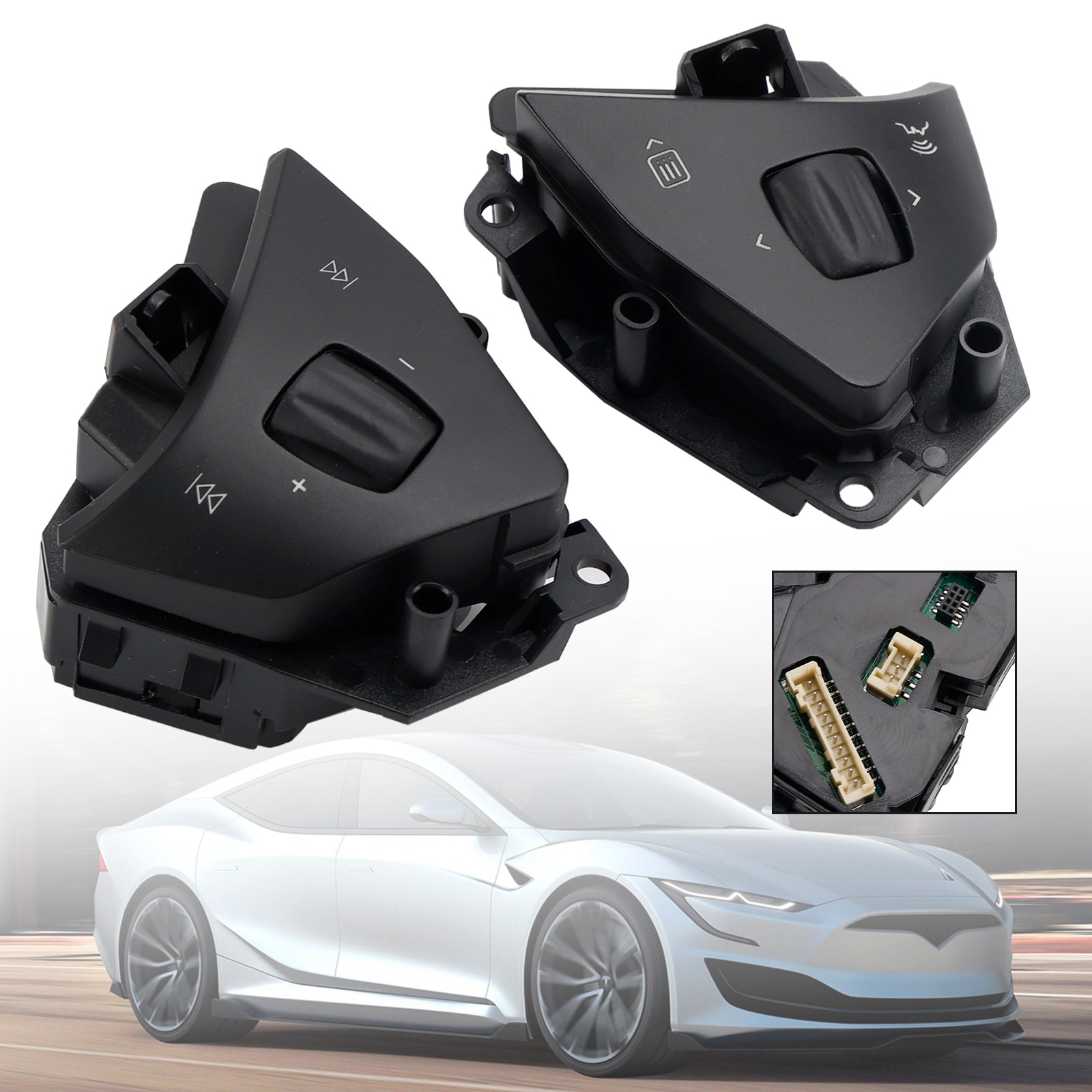 2016-2020 Tesla Model S X Left+Right Steering Wheel Audio Voice Control Button