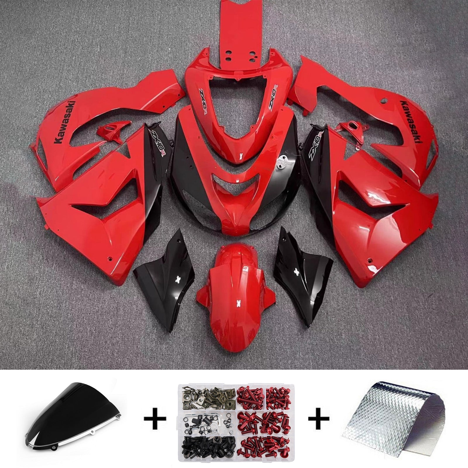 Injection Fairing Kit Bodywork Plastic ABS fit For Kawasaki ZX10R 2006-2007