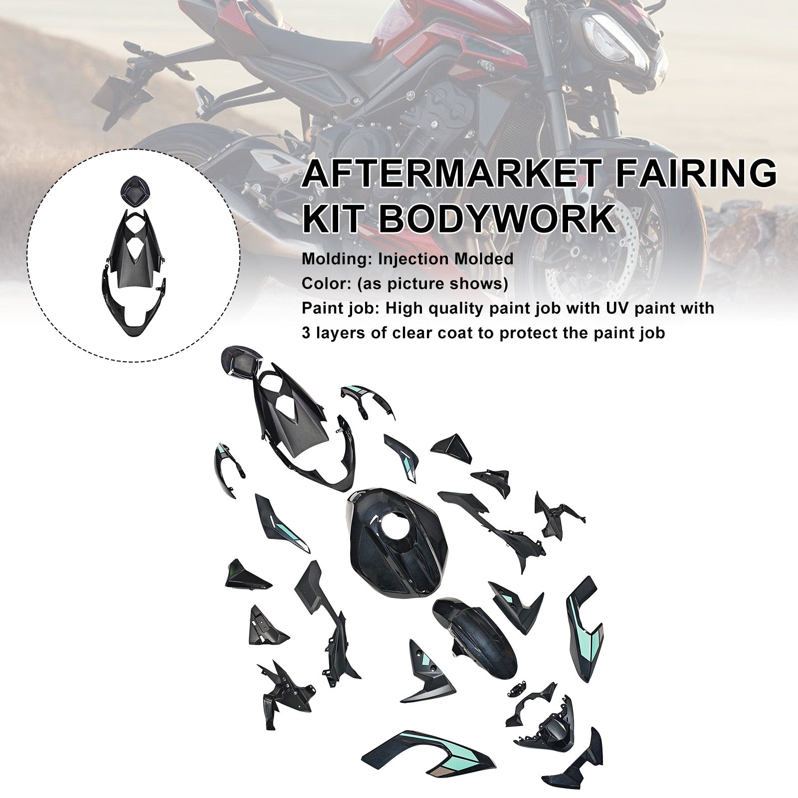 Injection Bodywork Fairing Kit for Street Triple 765 R/RS 2023-2025