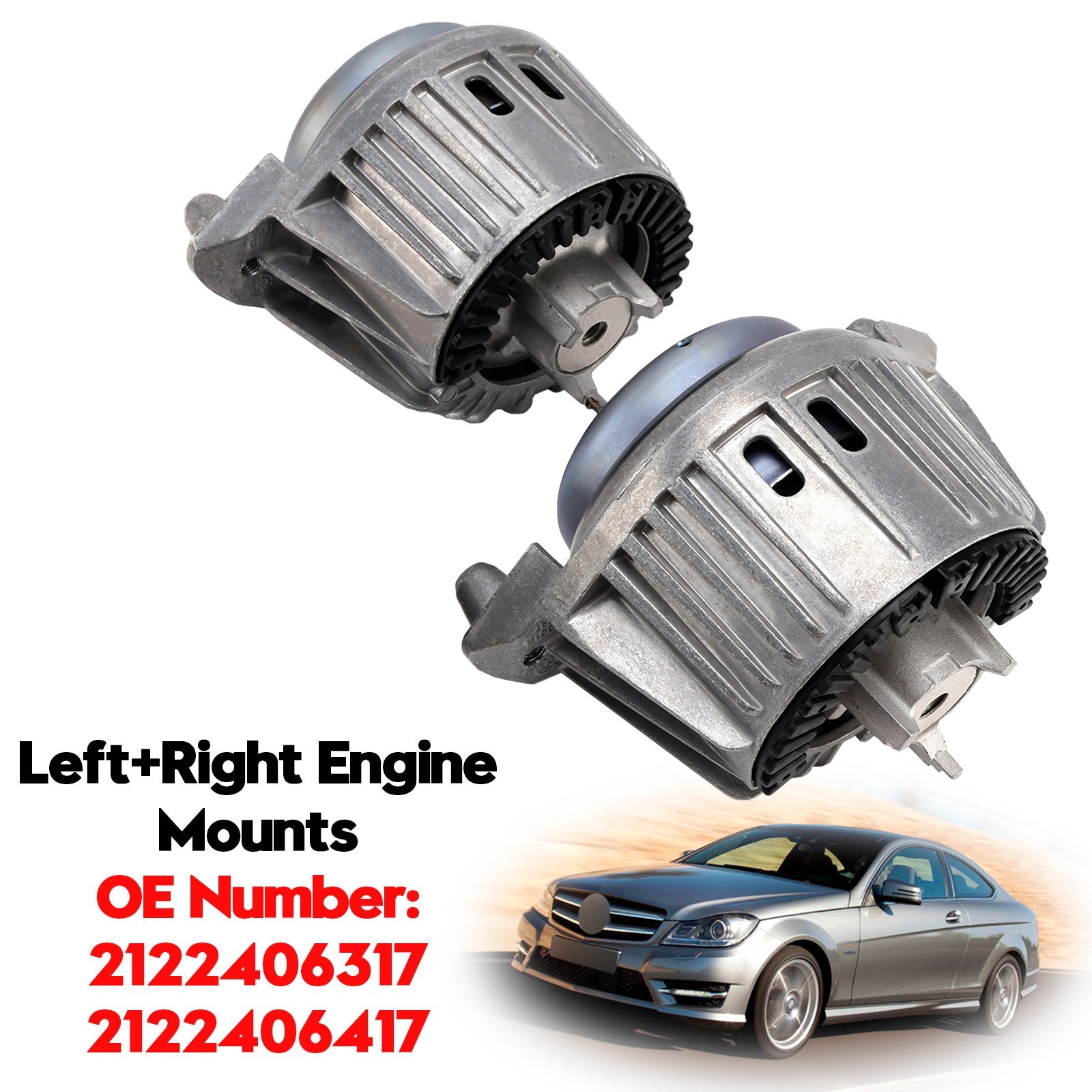 2010-2016 Mercedes-Benz E-Class A207 2x Left + Right Engine Mounts 2122406317 2122406417