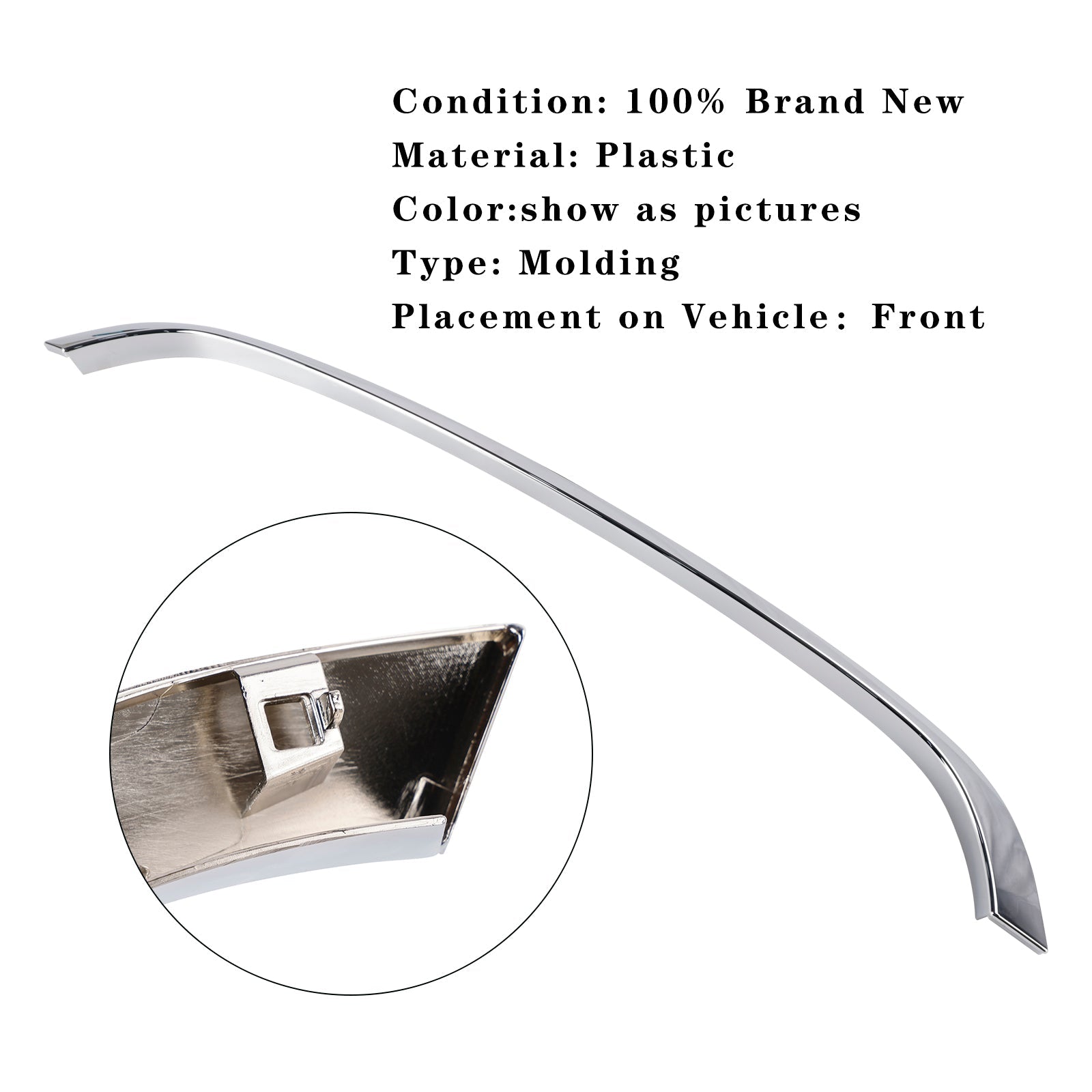 2011-2013 Mini Cooper Hatchback R56 Base LCI Hood Molding Trim Moulding Chrome 51132751040