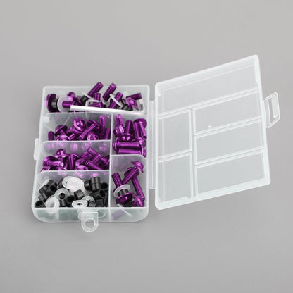 158Pcs Sportbike Windscreen Fairing Bolts Kit Fastener Clips Screws Purple