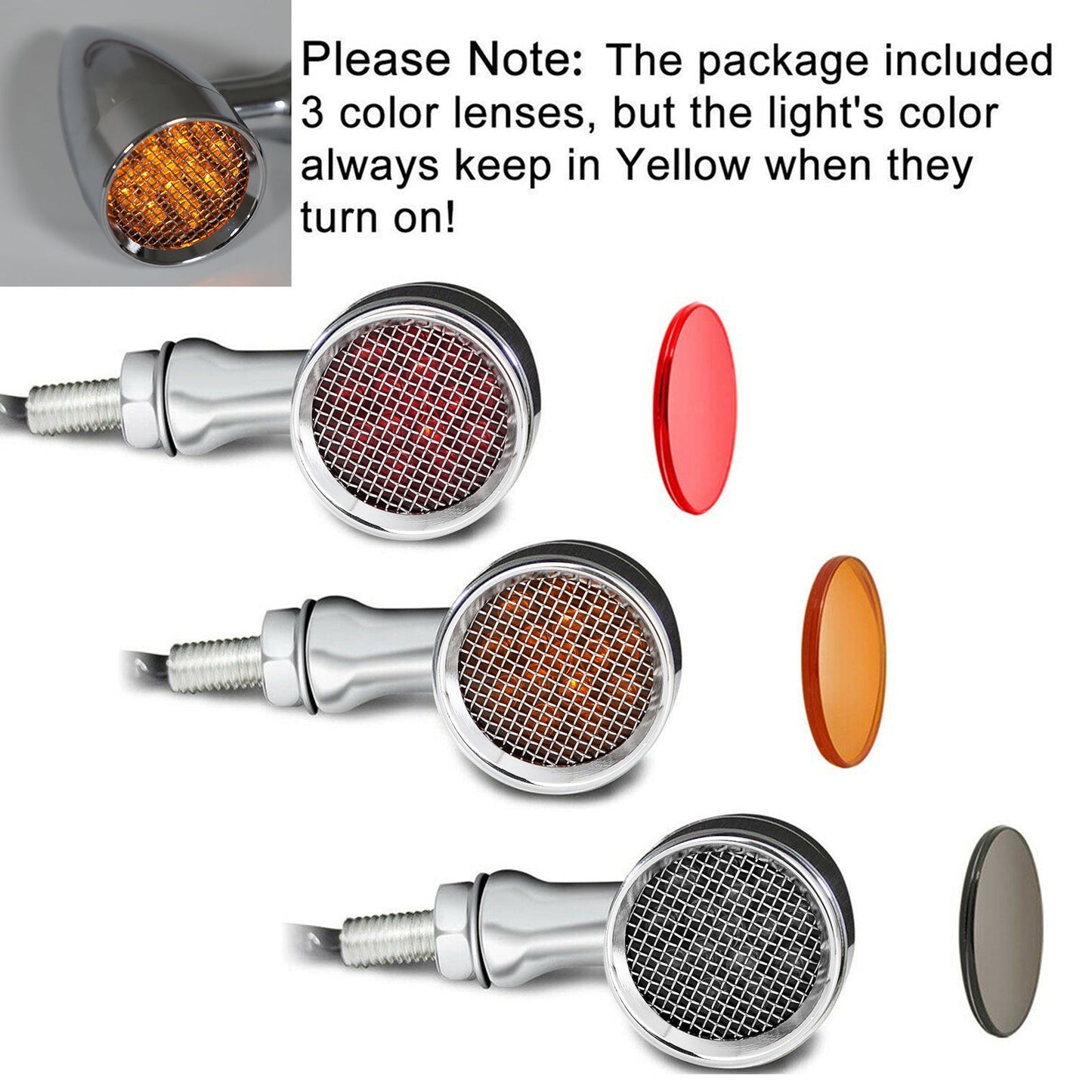 M10 Universal Motorcycle LED Turn Signal Light Indicators Blinker Lamp