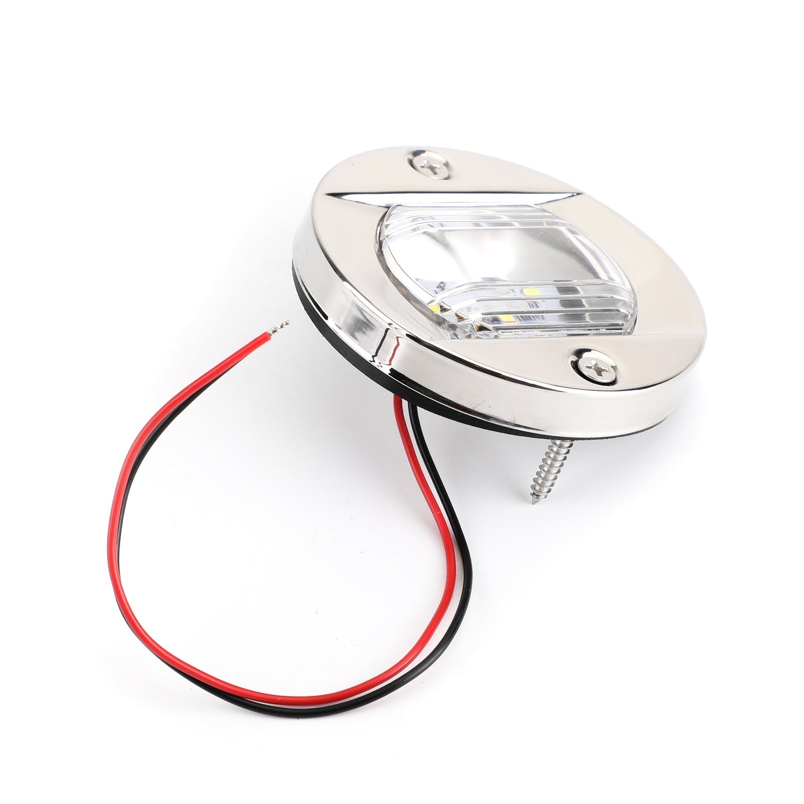 LED Marine Boat Yacht Transom Chrome Anchor Stern Light White Round 2835-SMD 12V