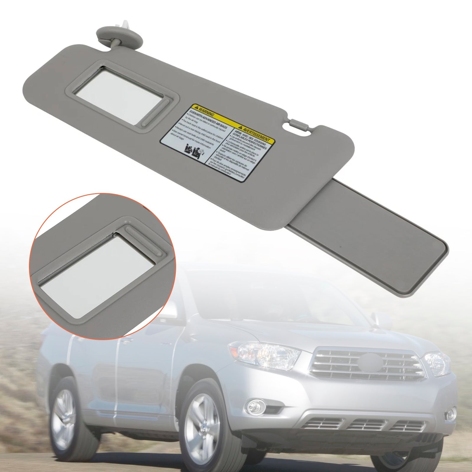 2008-2017 Honda Accord Gray Left Side Sun Visor 74320-48500-E0