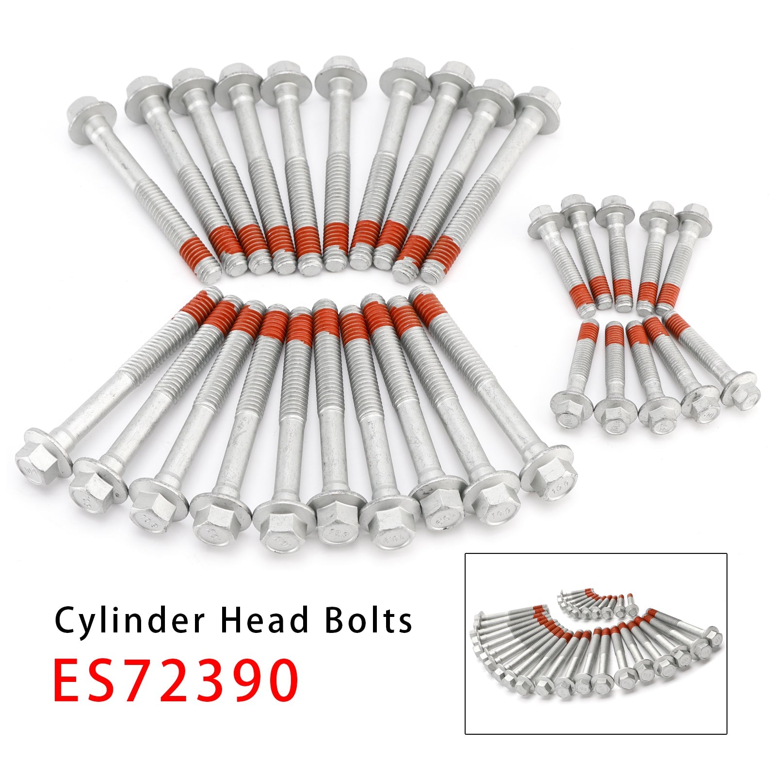 2012-2008 For Chevrolet GM V8 6195cc 6.2L 30PCS Cylinder Head Bolts ES72390