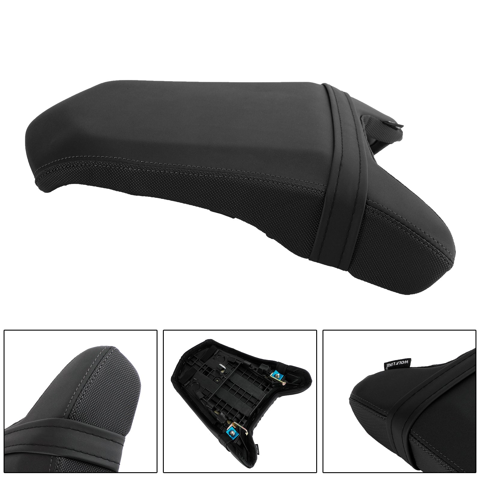 19-23 Honda Cbr 650R Rear Passenger Seat Cushion Thicken Pu Flat Black B