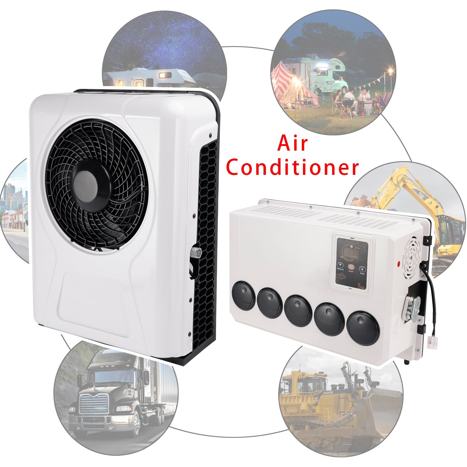 DC 24V RV Air Conditioner 13000btu Truck Split AC For Camping Trucks RVs Trailer