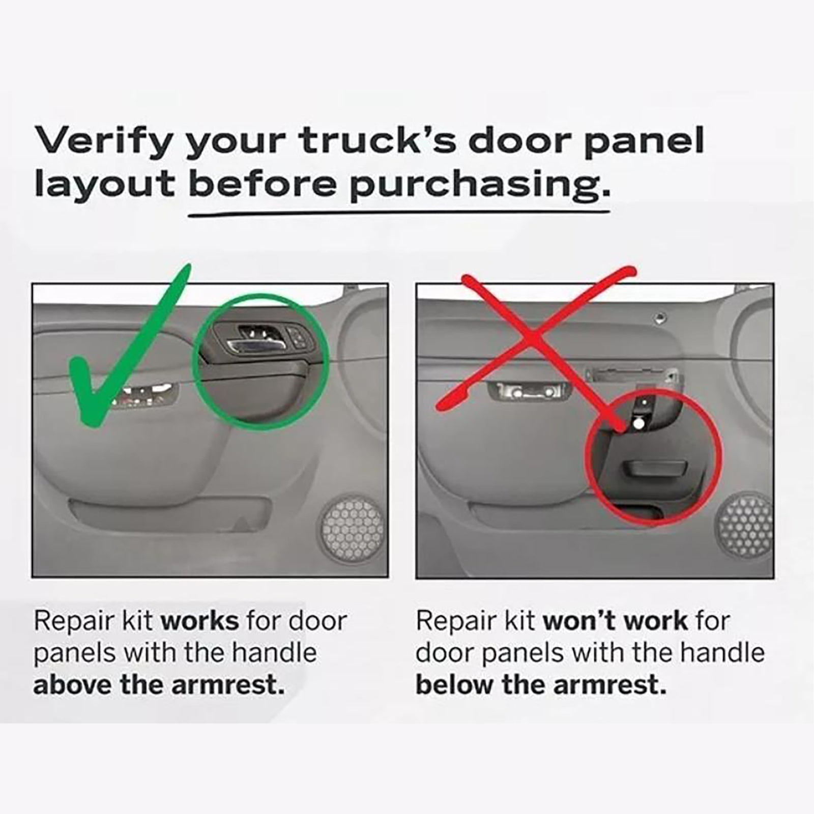 80995 Front Left Door Armrest Repair Kit Tan (27 inch) For Select Chevrolet/GMC
