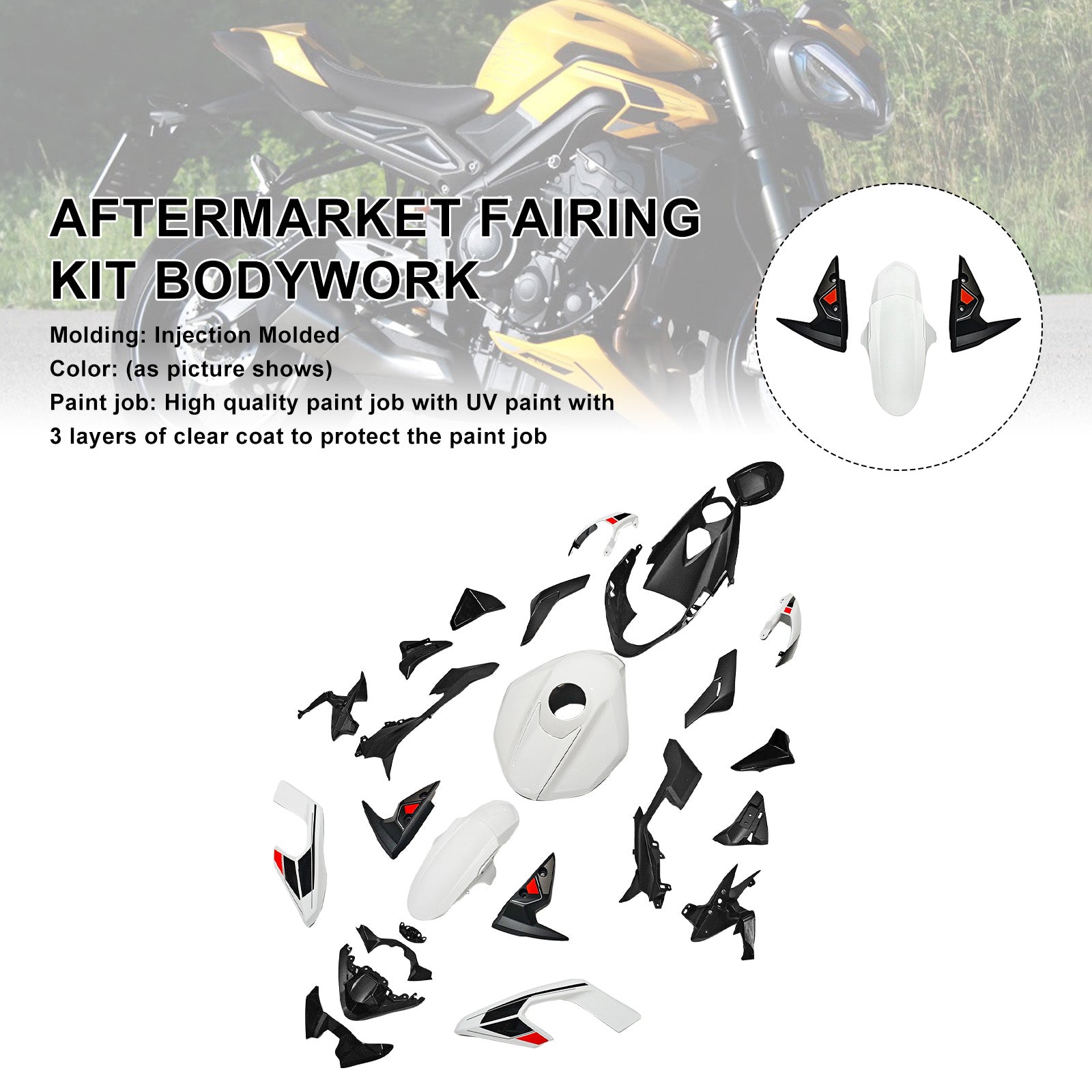 Injection Bodywork Fairing Kit for Street Triple 765 R/RS 2023-2025