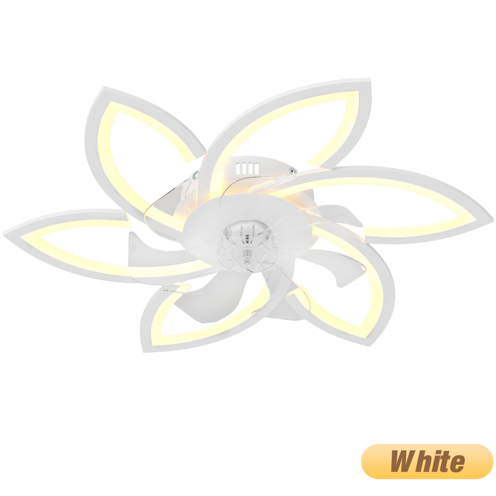 6-Speed Dimmable Quiet for Bedroom LED Ceiling Fan with Light App Control&Remote
