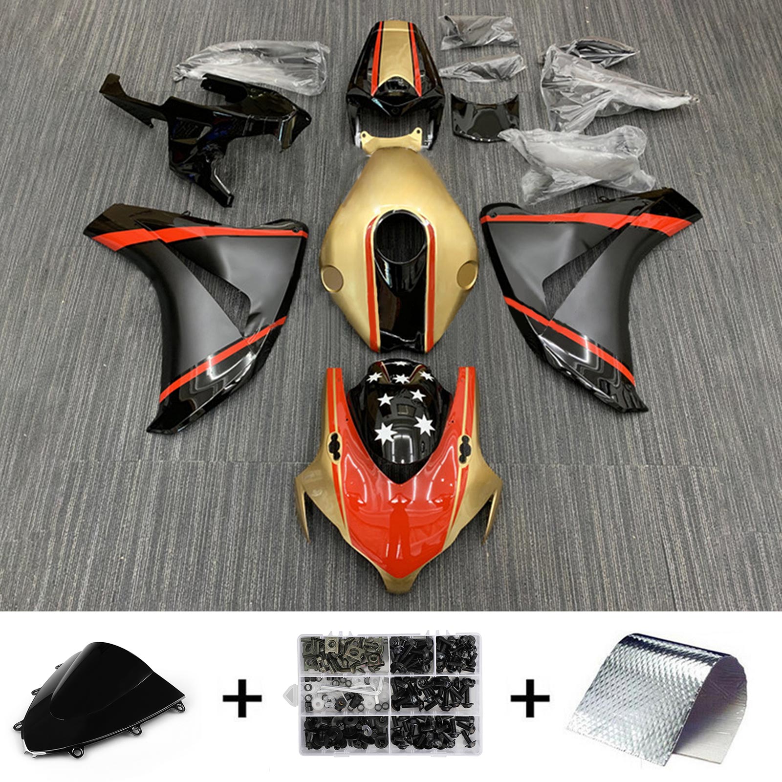 2008-2011 Honda CBR1000RR Injection Fairing Kit Bodywork Plastic ABS#193