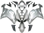 2007-2008 Kawasaki ZX6R ZX636 Fairings Silver Ninja ZX6R Racing Generic
