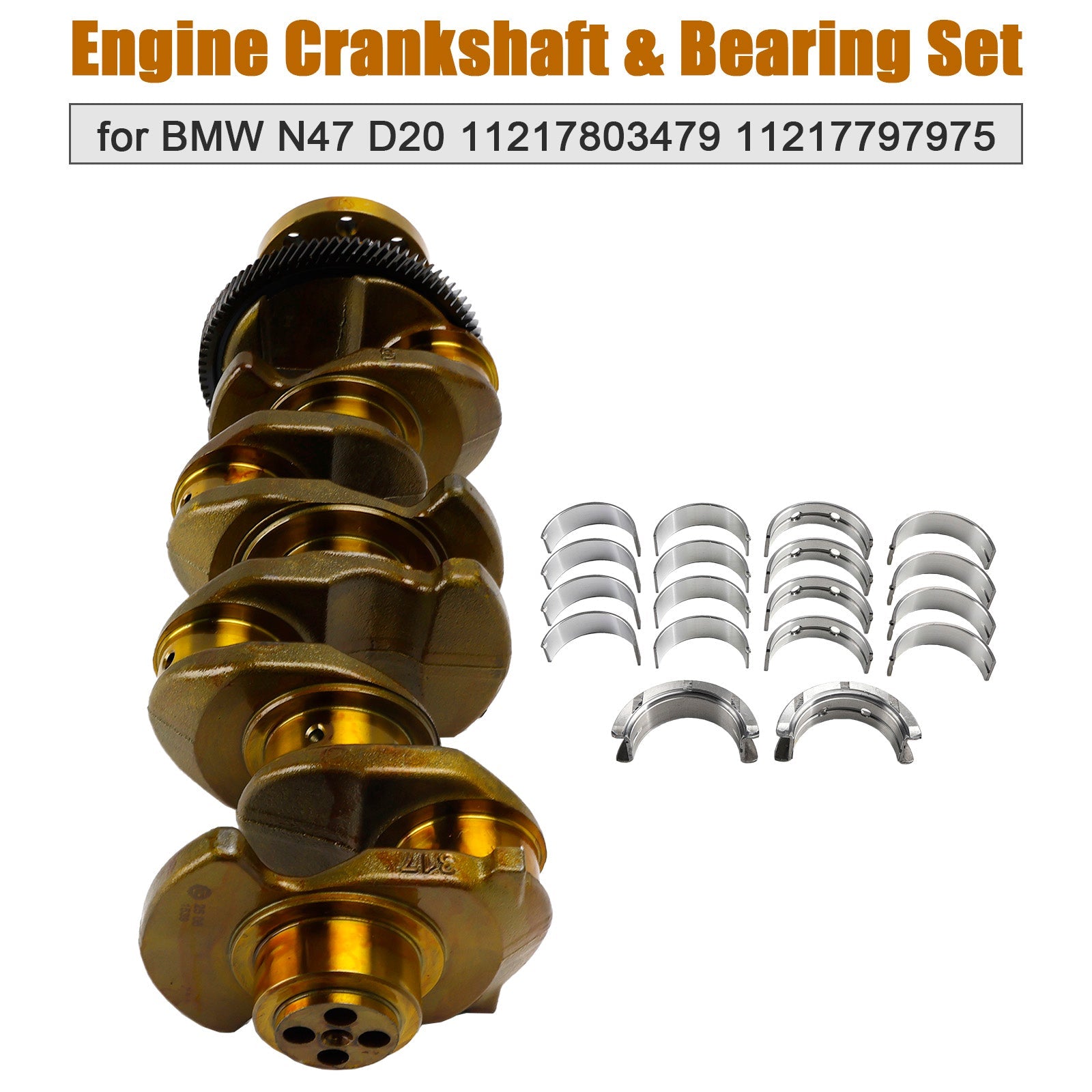 Engine Crankshaft & Bearing Set for BMW N47 D20 11217803479 11217797975