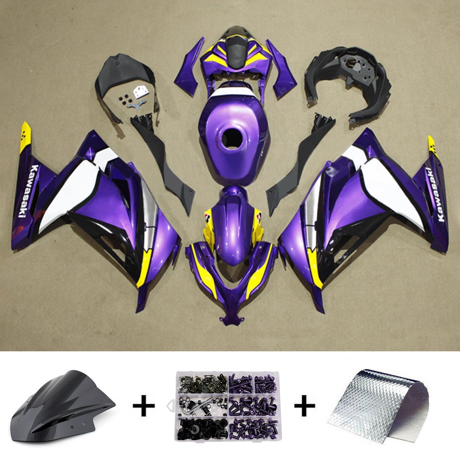 Injection Fairing Kit Bodywork Plastic ABS fit For Kawasaki EX300 Ninja300 2013-2024
