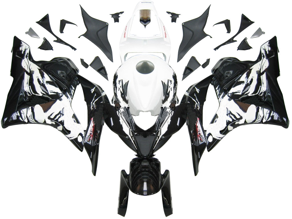 2009-2012 Honda CBR 600 RR Black & White Tribal Racing Fairings Generic