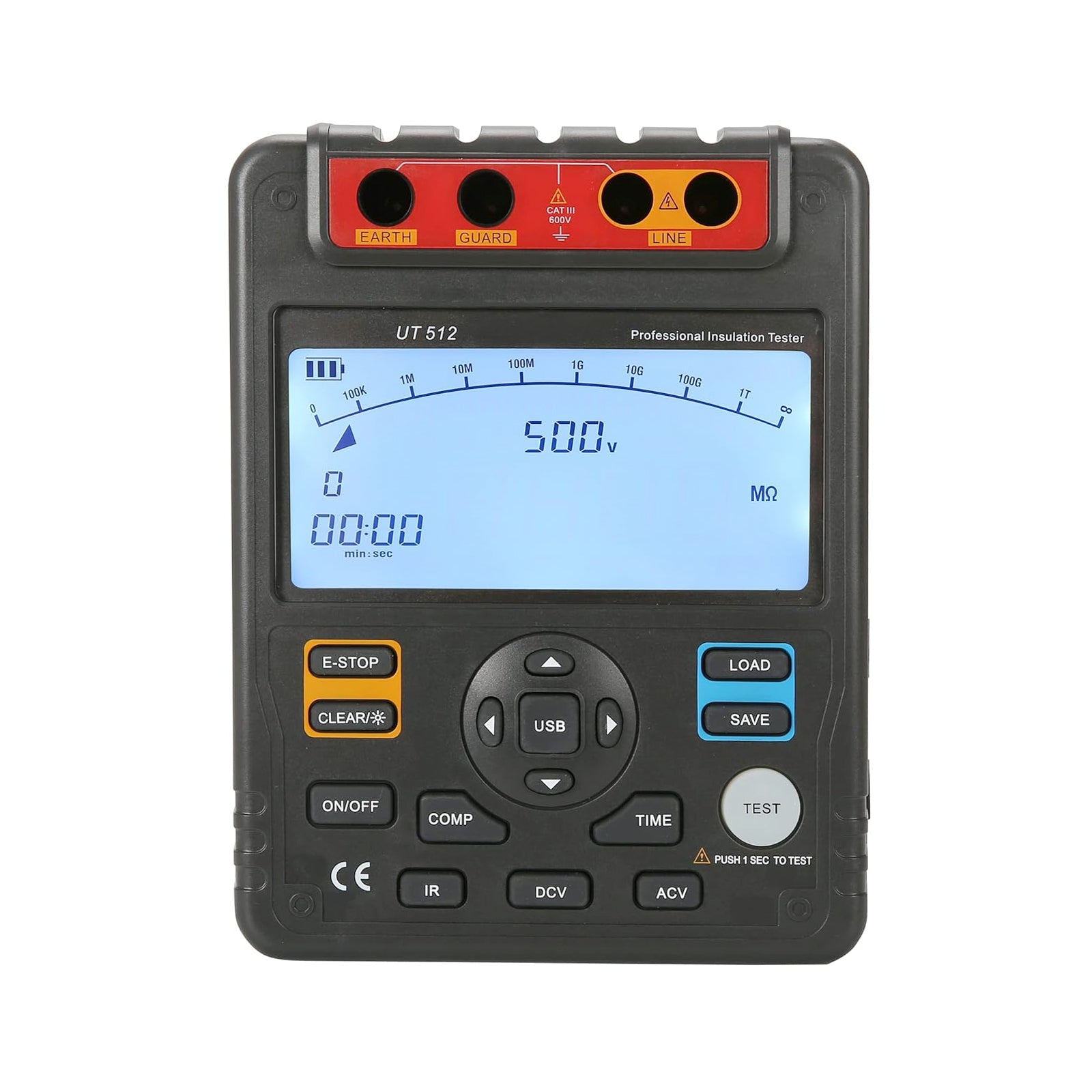 UT512 Insulation Resistance Testers Voltmeter Auto Range 2500V 100GΩ