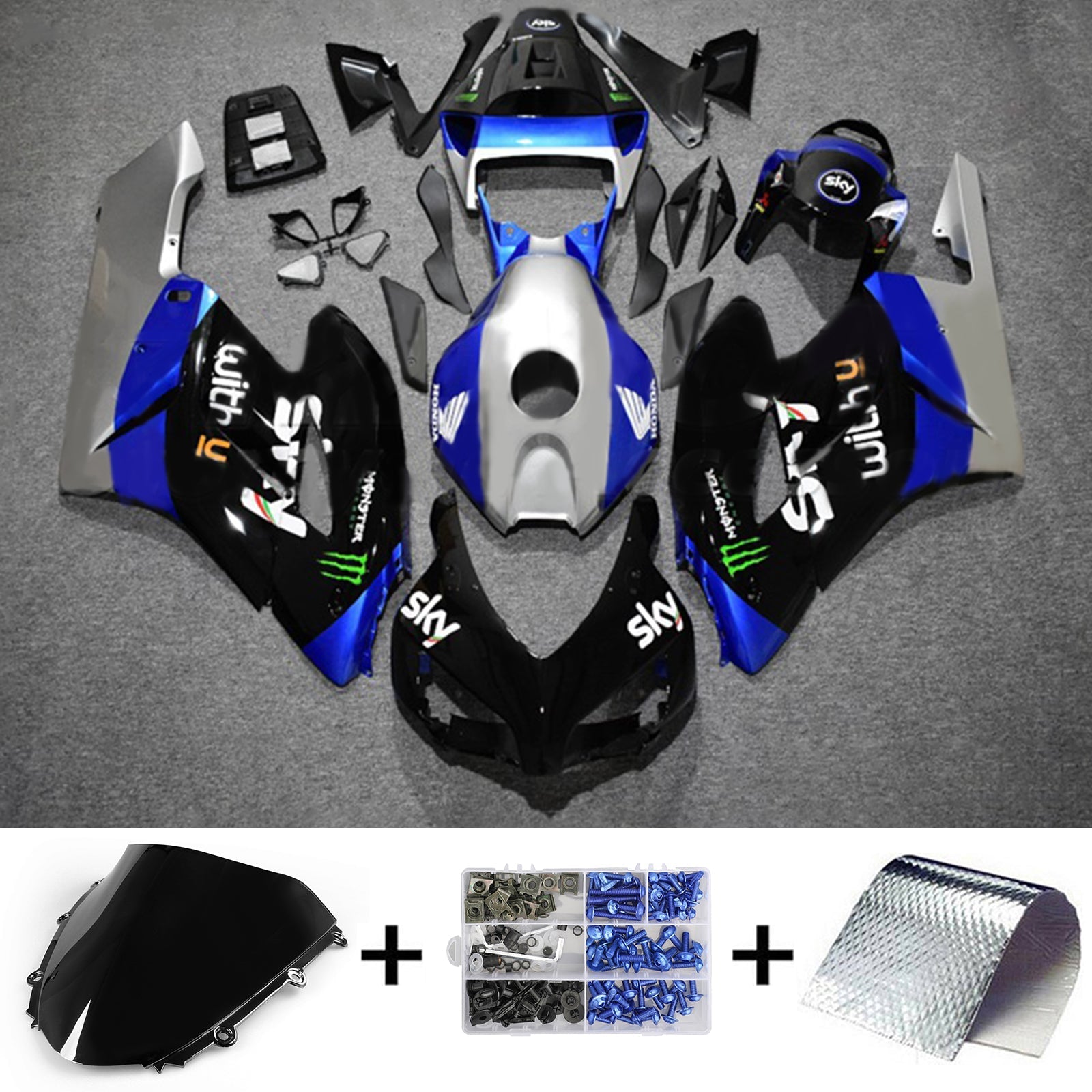 2004-2005 Honda CBR1000RR Fairing Kit Bodywork Plastic ABS