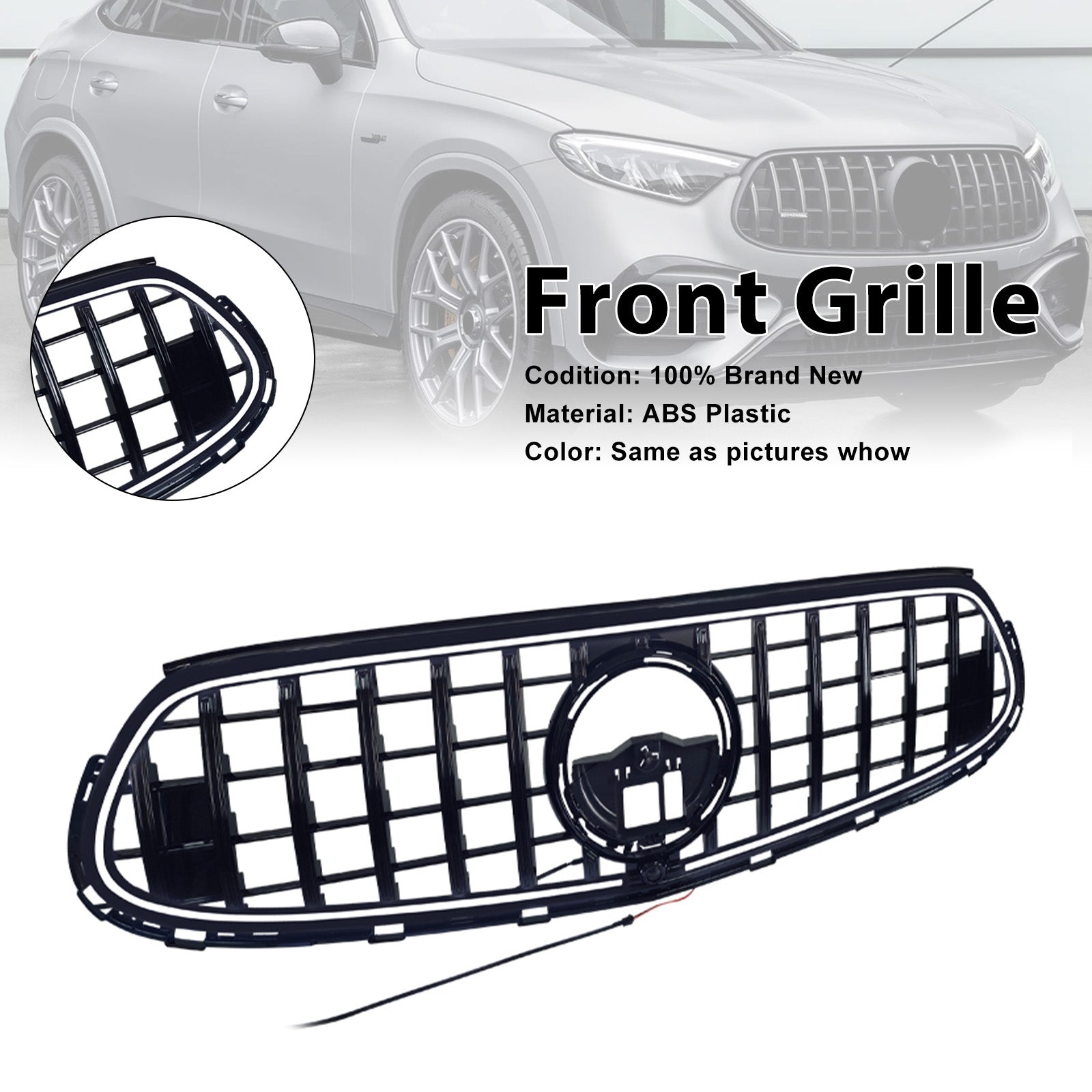2022+ Fit Mercedes GLC X254 C254 with AMG-Line Front Bumper Upper Grille Grill