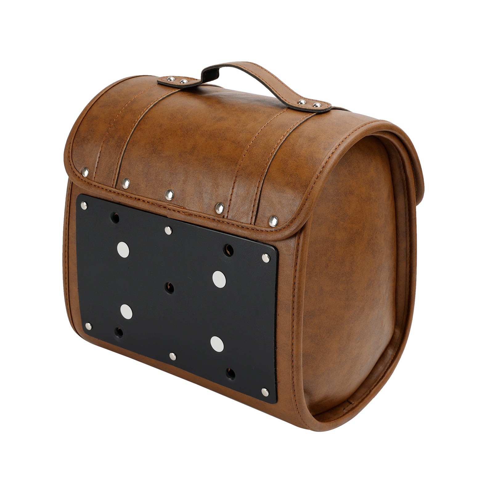 Set Of Quick Release Saddlebag W/ Bracket Luggage Storage Brown For Motorbike