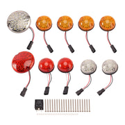 1990-2016 For Land Rover Defender 10PCS Color LED DRL Driving Daytime Fog Tail Lights Kit