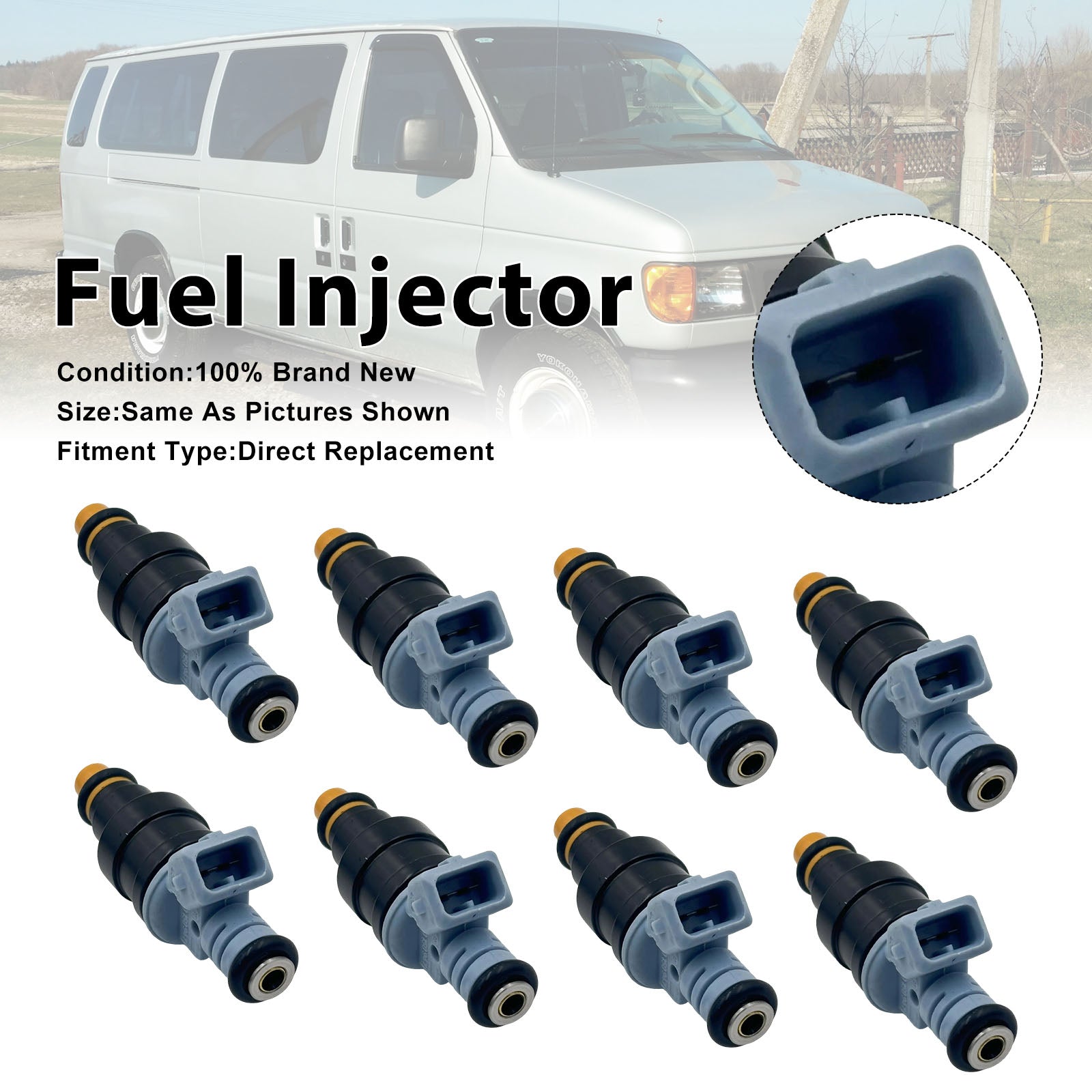 8Pcs Fuel Injector For Ford F250 1991-1996 F350 7.5L 1991-1997 0280150947
