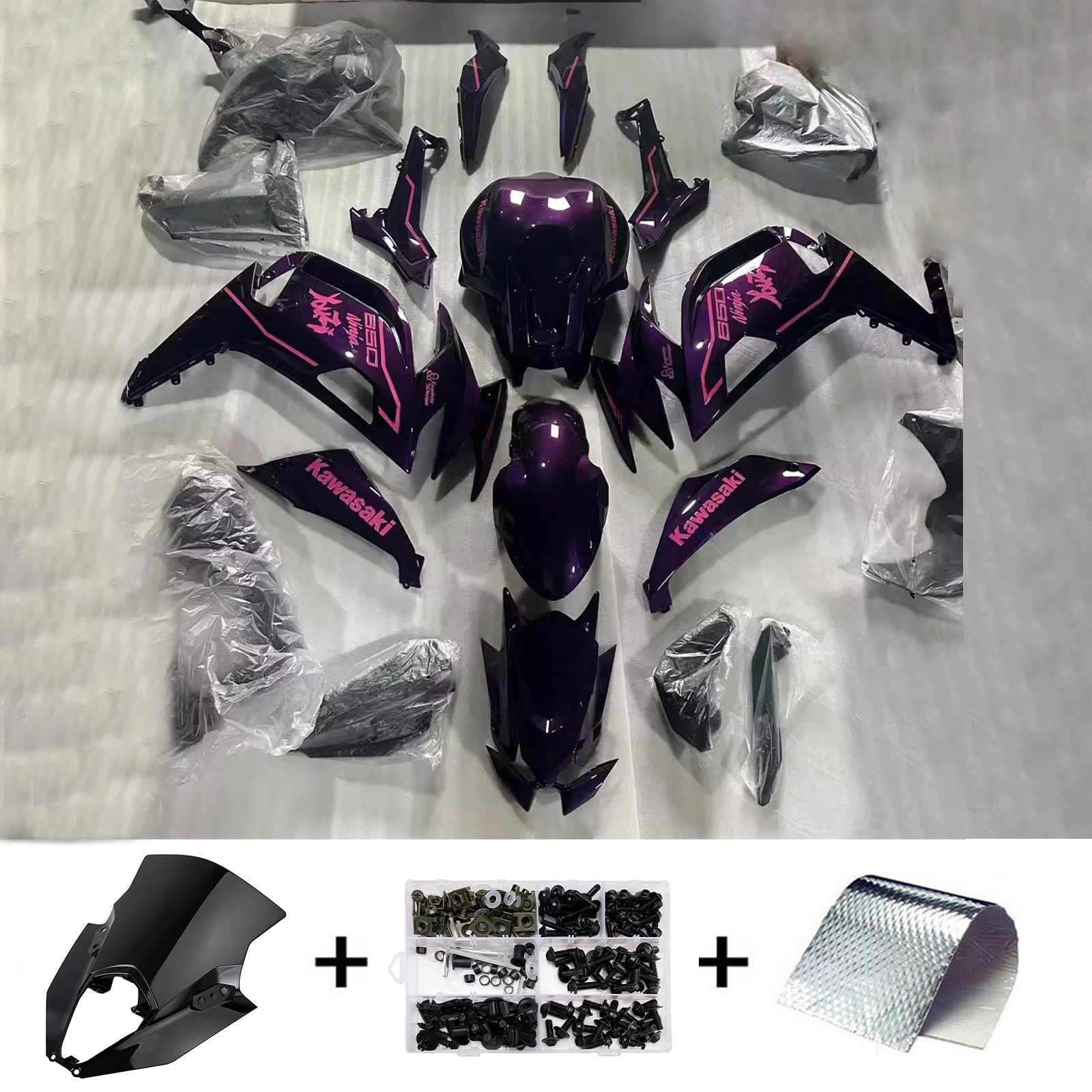Injection Fairing Kit Bodywork ABS fit For Kawasaki ER-6F Ninja650 2020-2025