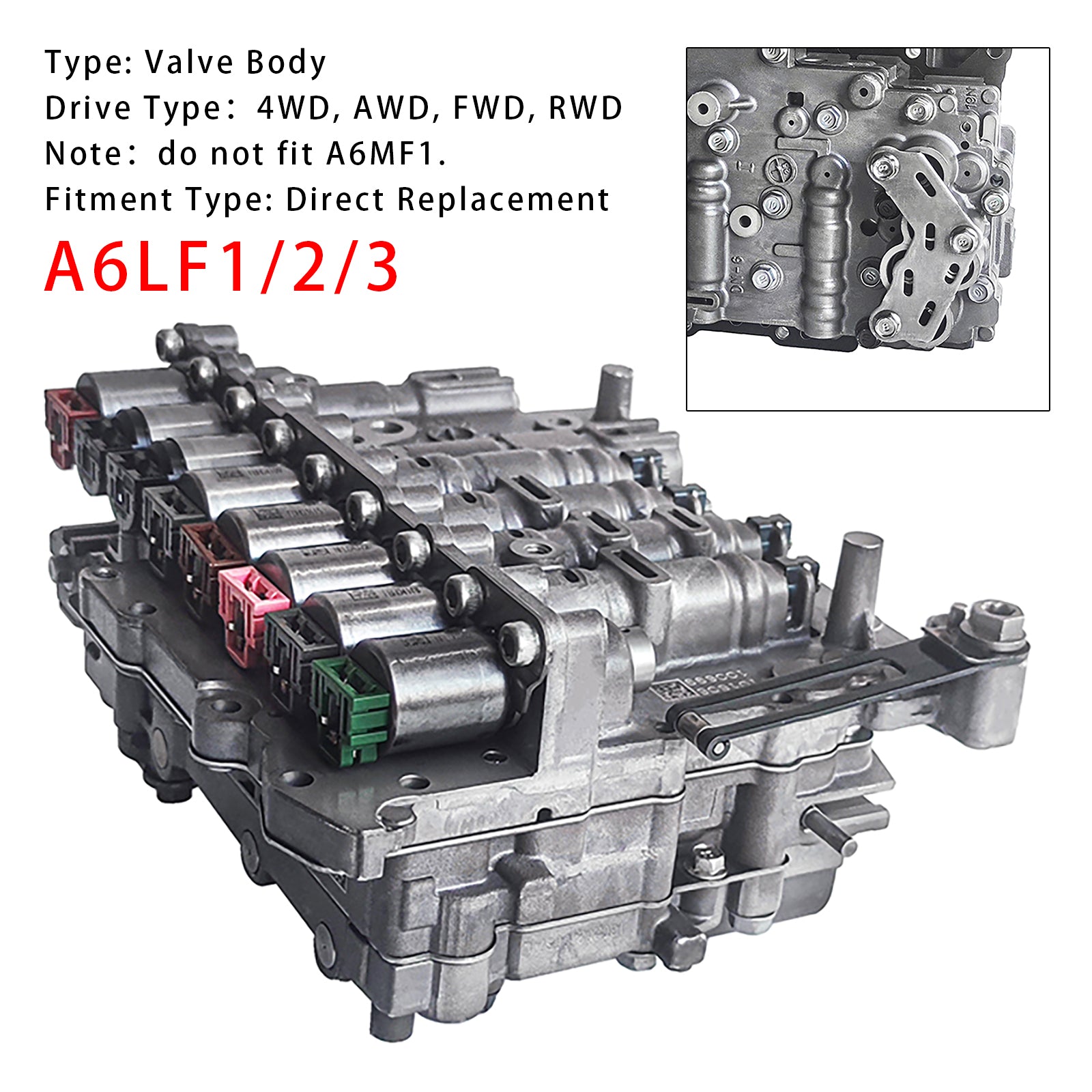 2009-2017 Hyundai Santa Fe Transmission Valve Body A6LF1/2/3 w/Solenoid