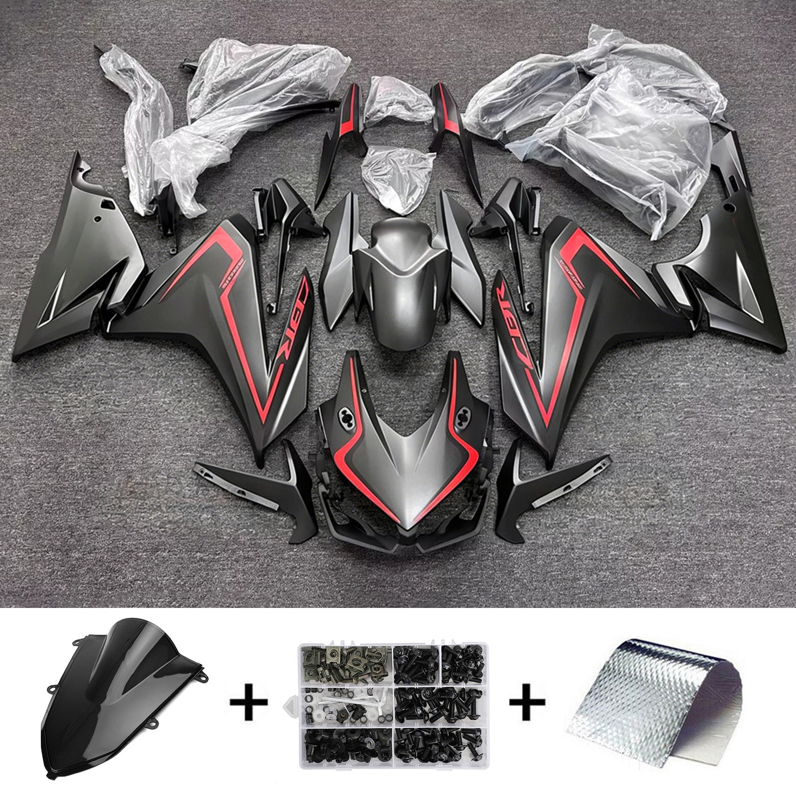 Injection Fairing Kit Bodywork Plastic ABS For Honda CBR500R 2019-2021