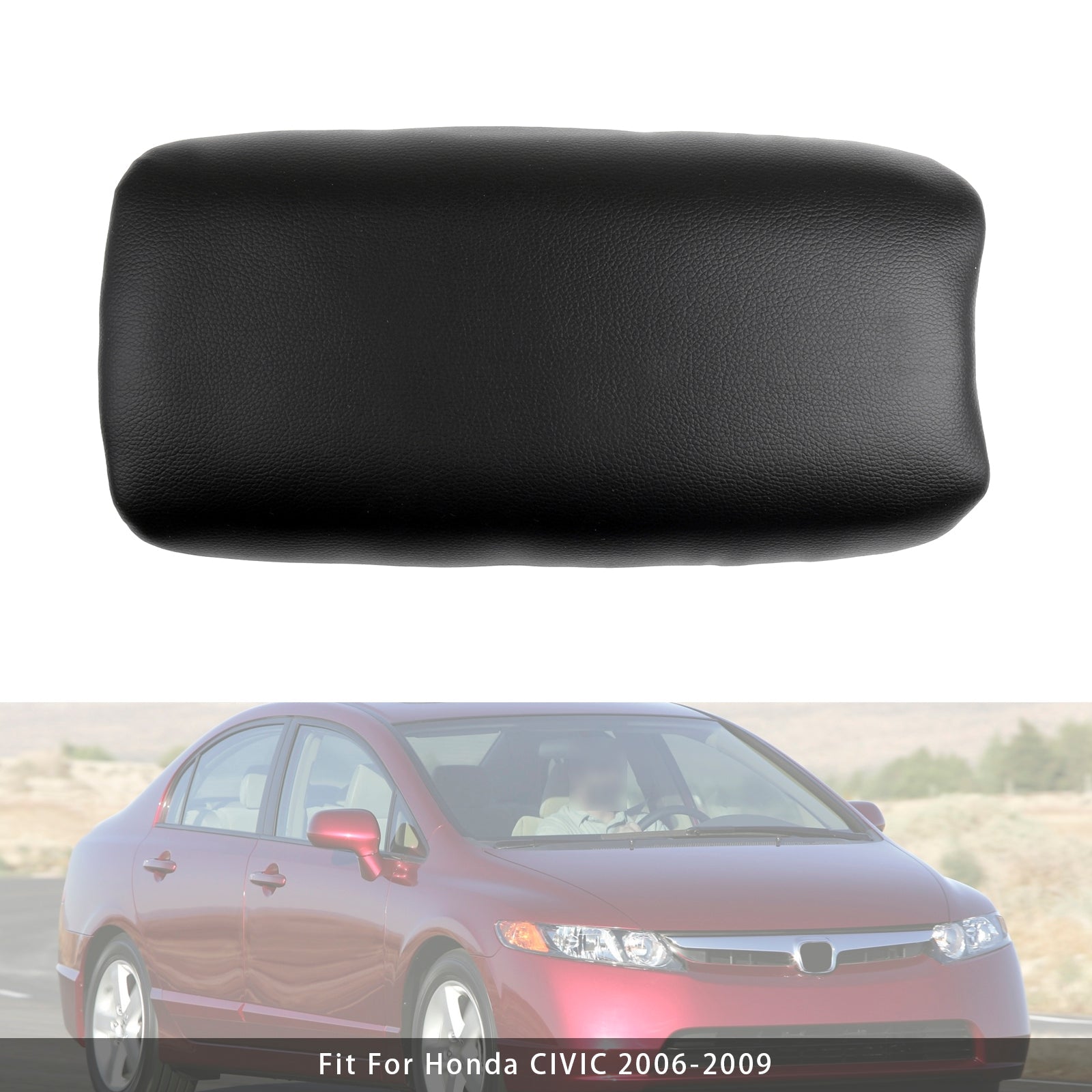 2006-2009 Honda CIVIC Black Leather Armrest Centre Console Lid