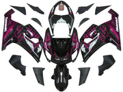 2005-2006 Kawasaki ZX6R 636 Fairings Black & Purple Flame Ninja Racing Generic