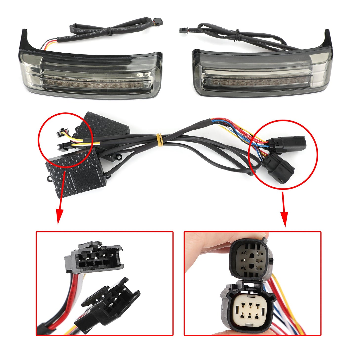 14-21 Touring Generic LED Saddlebag Saddle Bags Run Brake Turn Lamp Lights For