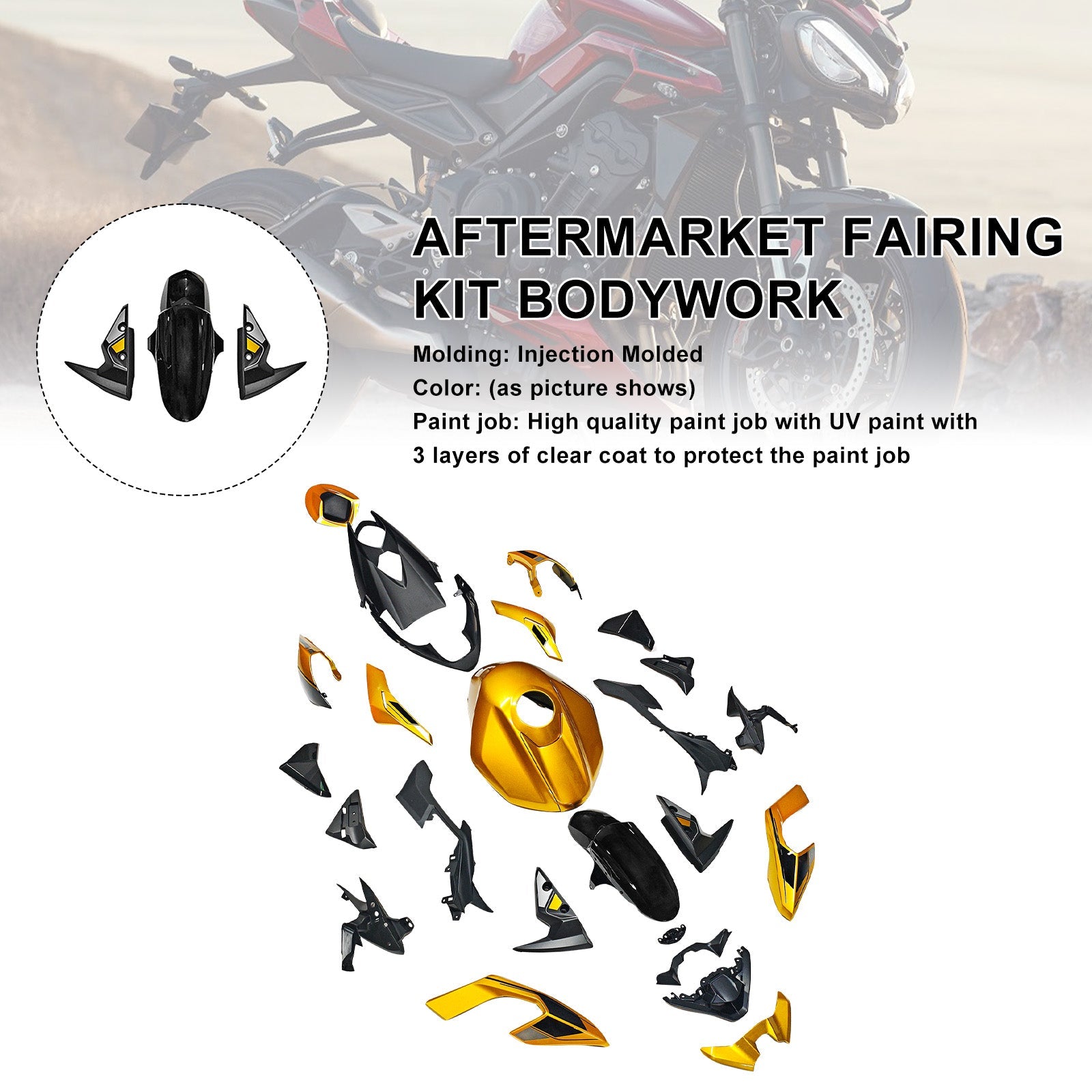 Injection Bodywork Fairing Kit for Street Triple 765 R/RS 2023-2025