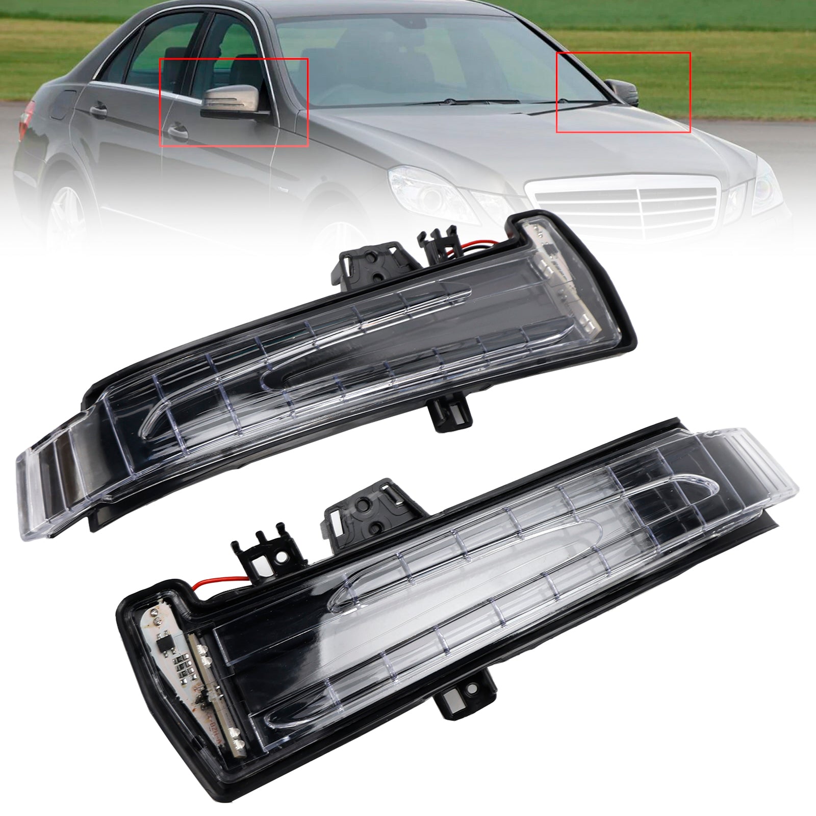 2Pcs Wing Mirror LED Signal Indicator Light For Mercedes W176 W246 W204