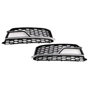 2013-2016 AUDI A5 S-Line S5 2PCS Front Fog Lamp Black Grill Grille
