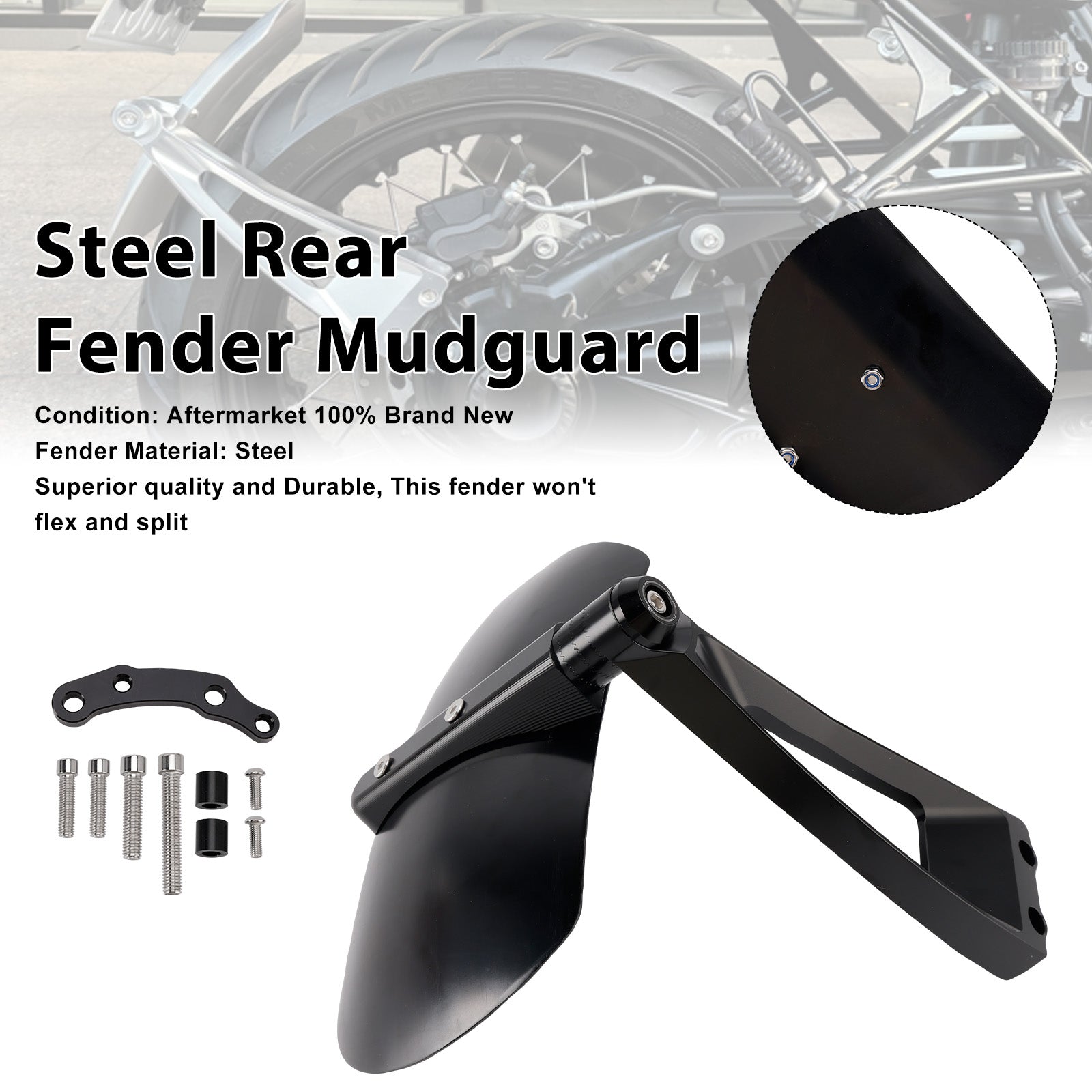 2017-2023 For BMW R nineT Pure Steel Rear Fender Mudguard