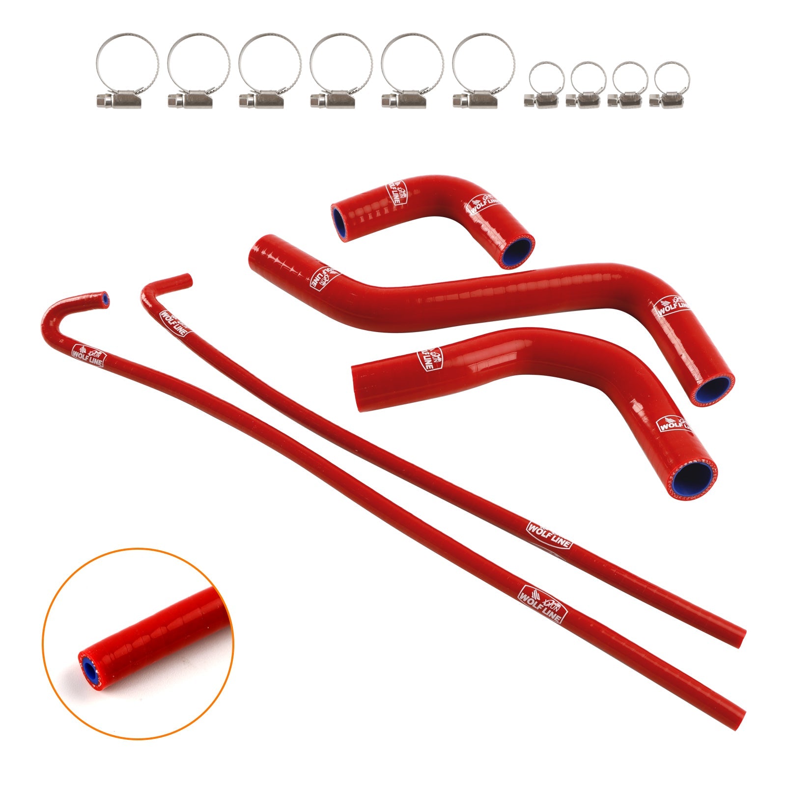 2017-2026 Kawasaki Z900 Silicone Radiator coolant Hose kit