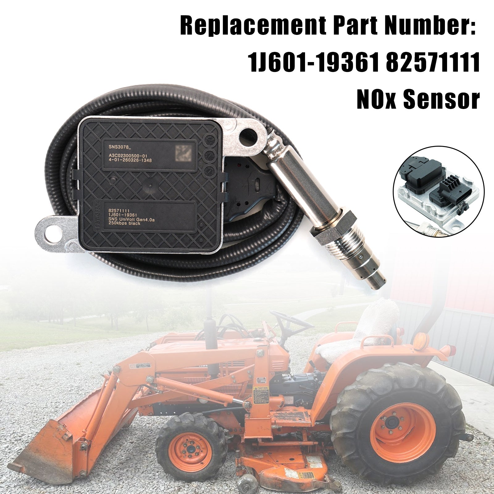 1J601-19361 82571111 Nitrogen Oxide Sensor NOX Sensor For Kubota Tractor