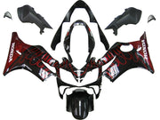 2004-2007 Honda CBR 600 F4i Black & Red Flame Racing Fairings Generic