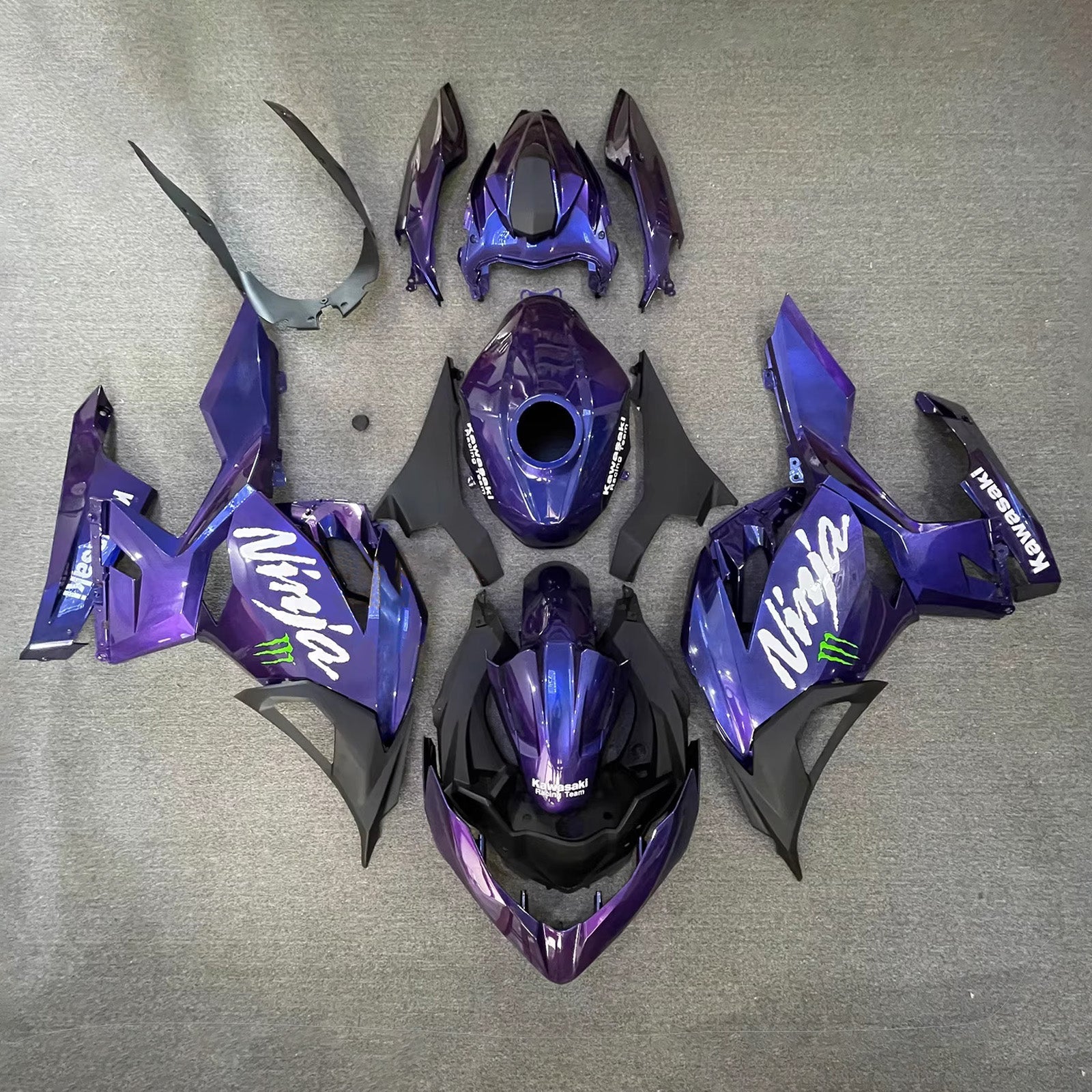 Injection Fairing Kit Bodywork Plastic ABS fit For Kawasaki EX400 Ninja400 2018-2024