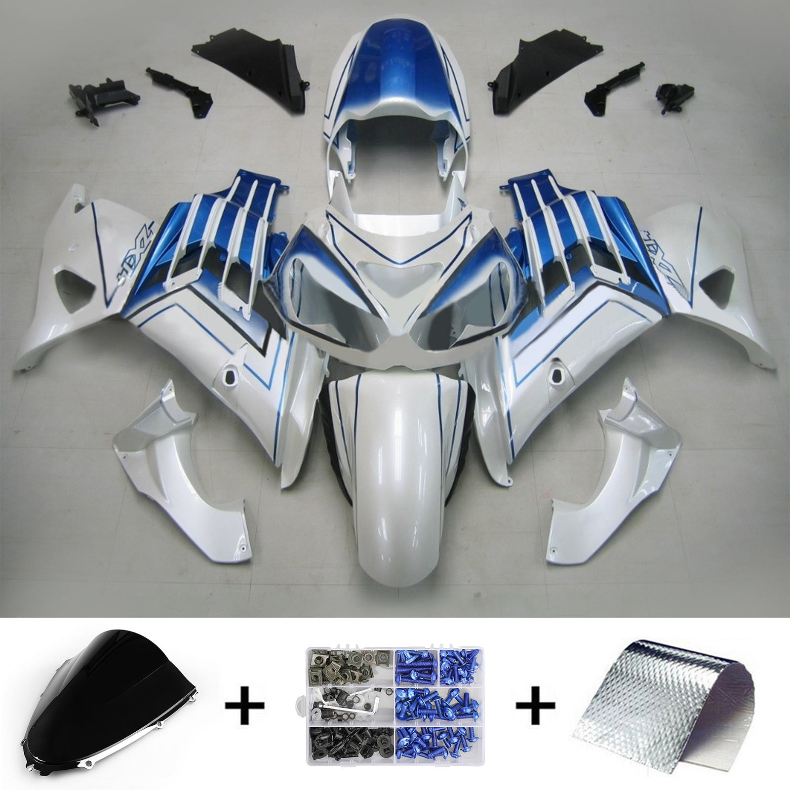 2012-2025 Kawasaki ZX14R Injection Fairing Kit Bodywork Plastic ABS #104