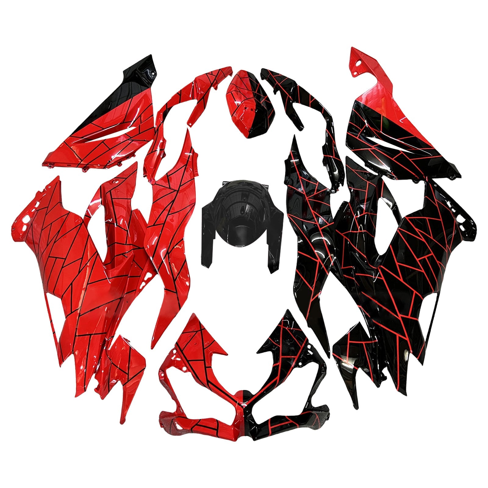 Injection Fairing Kit Bodywork Plastic ABS fit For Kawasaki ZX6R 2019-2023