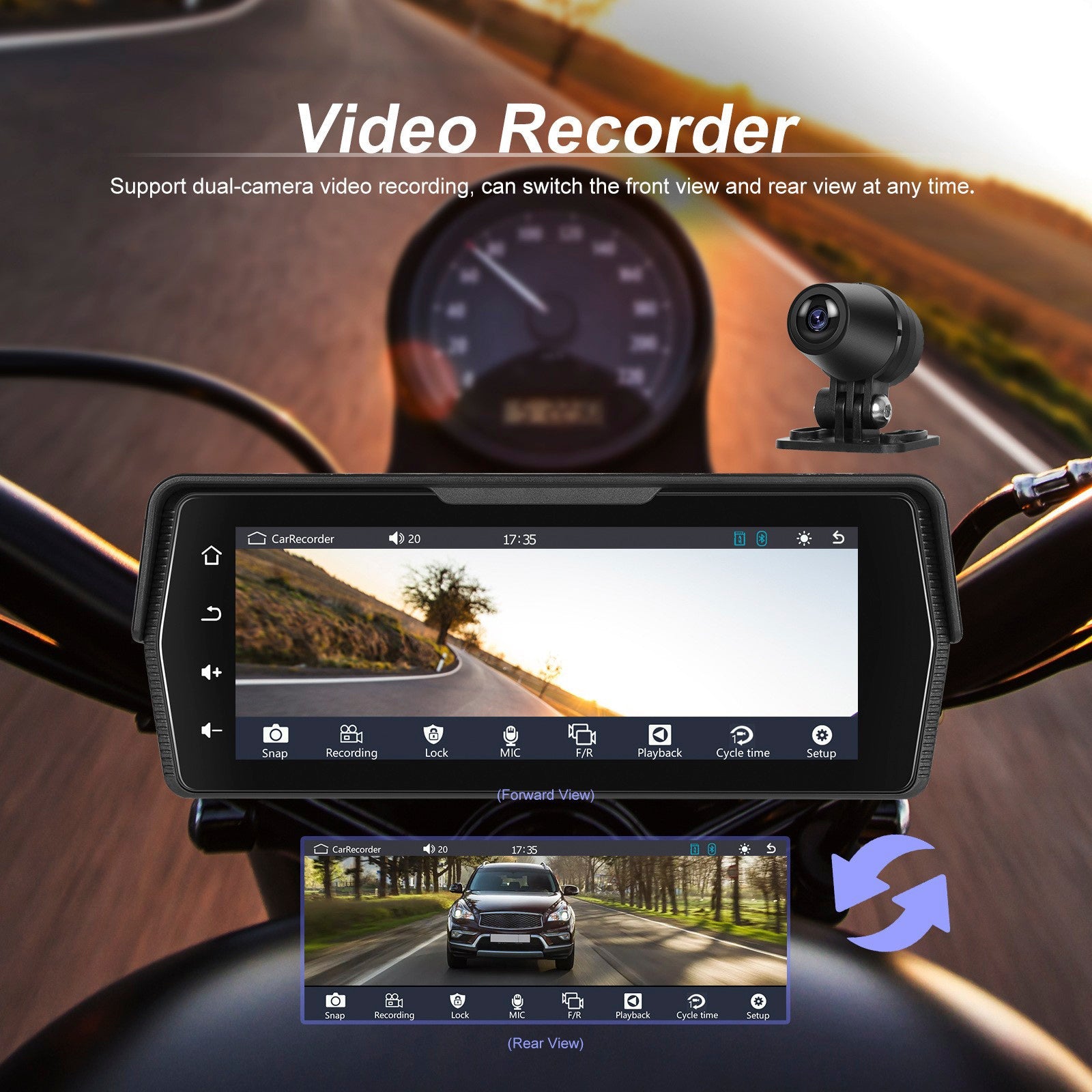 6.86-inch PND Wireless CarPlay Android Auto Screen Mirroring for Motorcycles