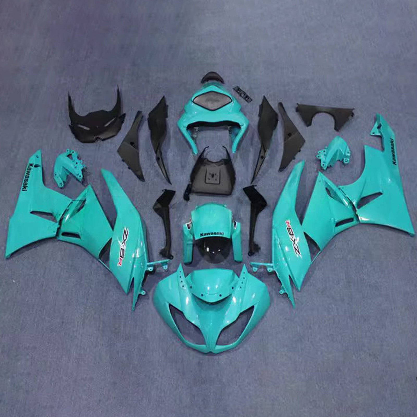 Injection Fairing Kit Bodywork Plastic ABS fit For Kawasaki ZX6R 636 2009-2012