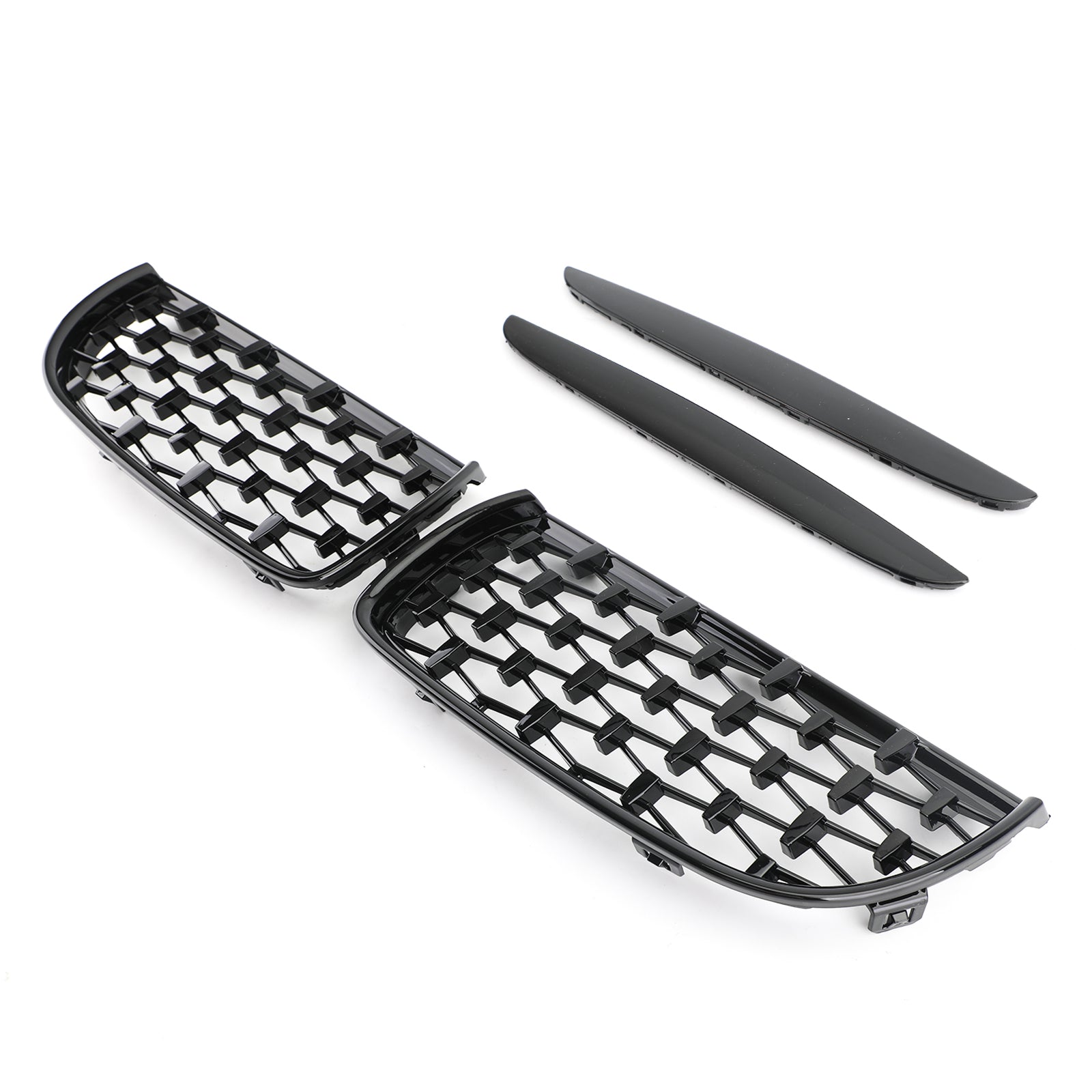 Meteor Black Kidney Grill Mesh Grille Fit for BMW E90 3 Series Sedan 2005-2008 51712151895 51712151896 51712151897 51712151898 Generic