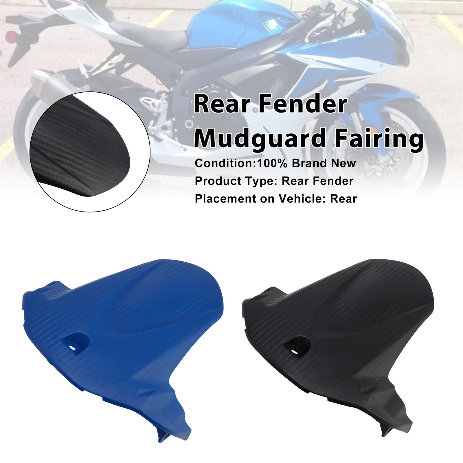 Rear Fender Mudguard Fairing For 2011-2025 Suzuki GSX-R750