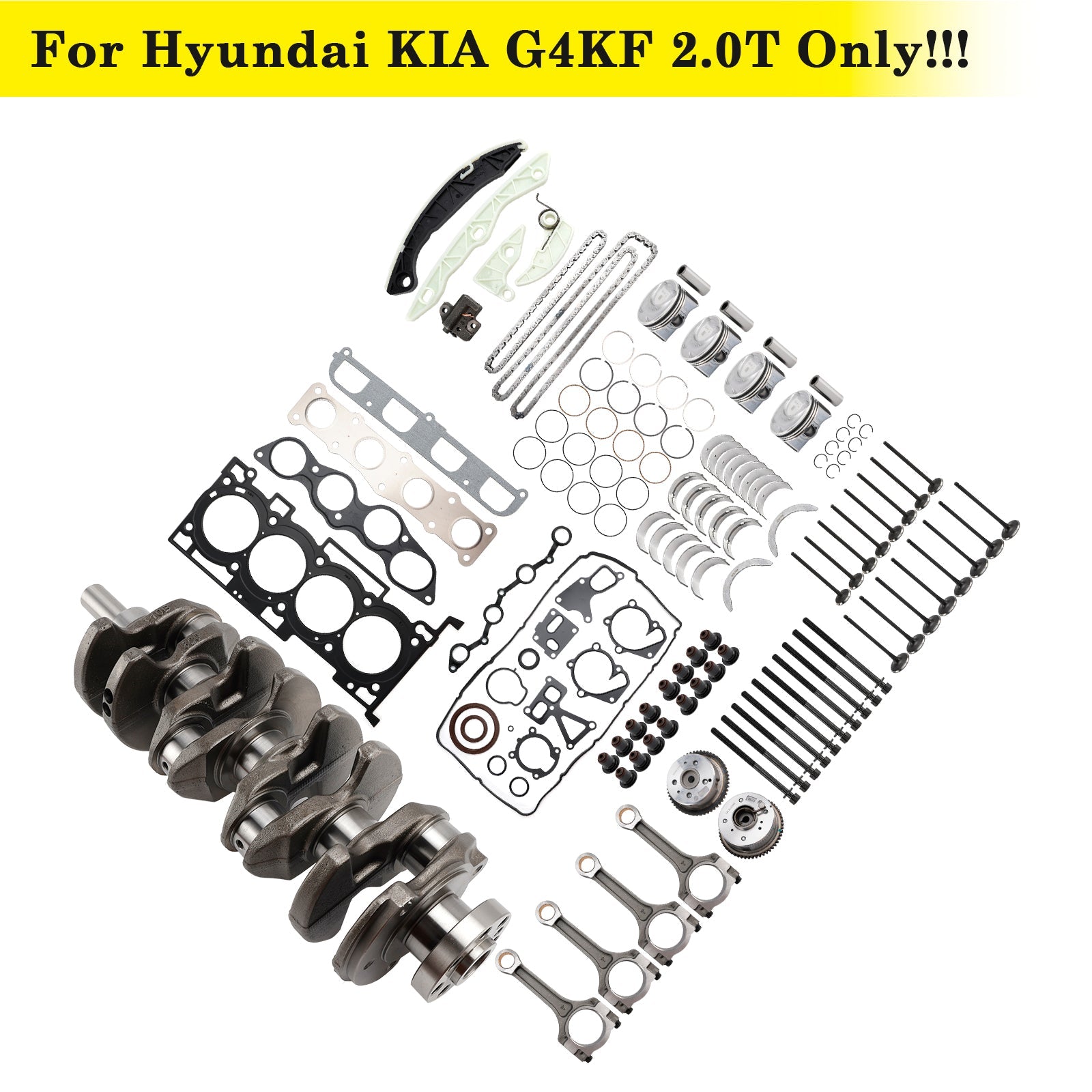 Hyundai KIA G4KF 2.0T Engine Rebuild Kit Crankshaft Con Rods Timing 231112G430 234102G400 (Copy)