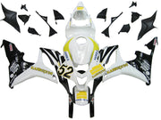 2007-2008 Honda CBR 600 RR White No.52 Hannspree Racing Fairings Generic